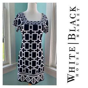 White House Black Market Geometric Shift Dress